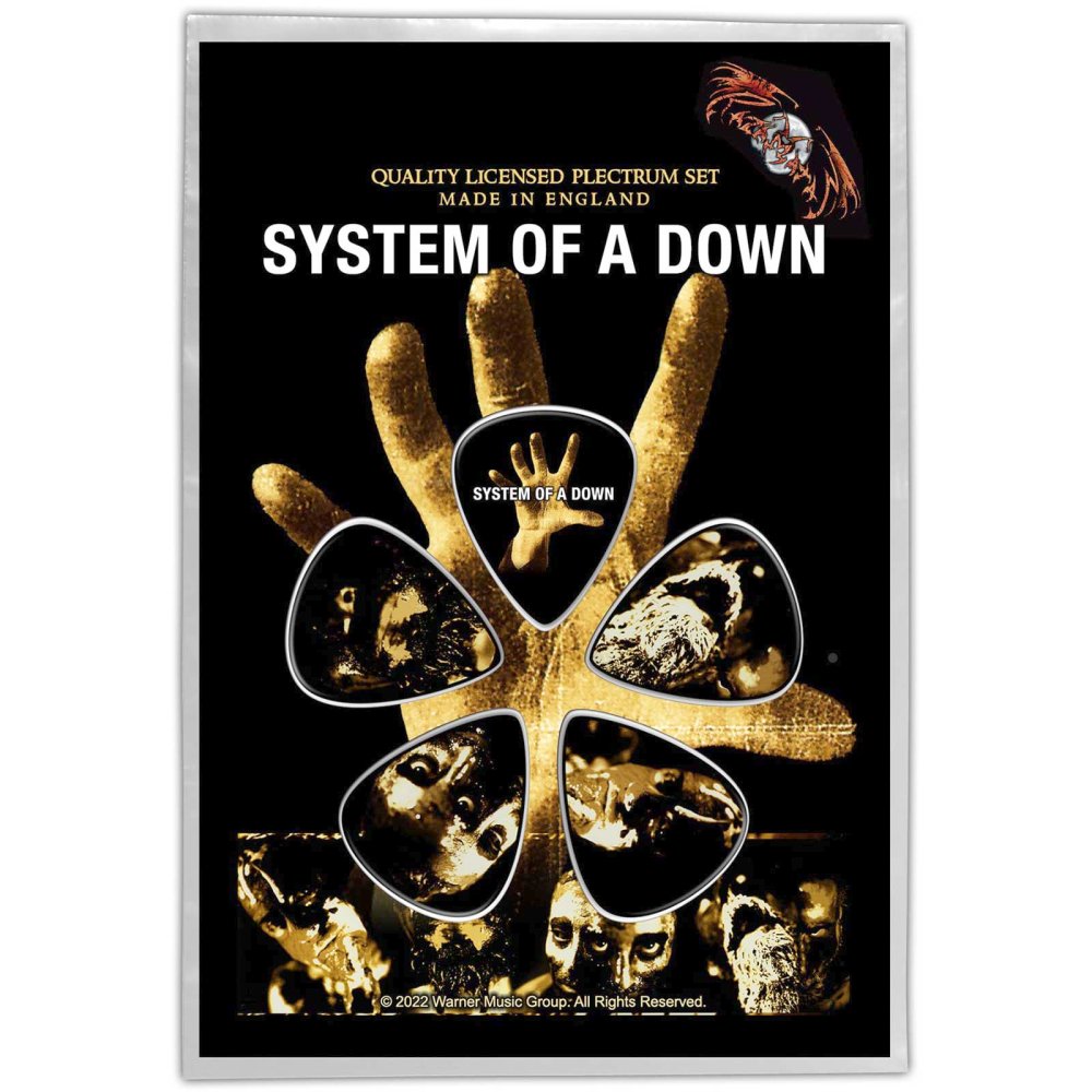 System Of A Down - Hand Plektrum - 5er Set - Mehrfarben